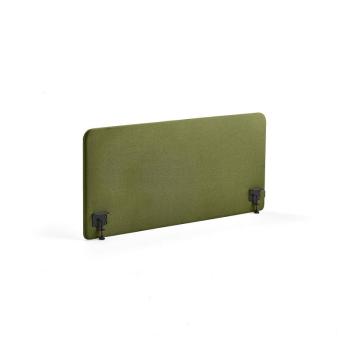 Stolový paraván ZONE, čierne svorky, 1400x650x36 mm, látka Hush, forest green obrázok
