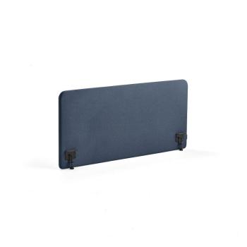 Stolový paraván ZONE, čierne svorky, 1400x650x36 mm, látka Hush, navy blue obrázok