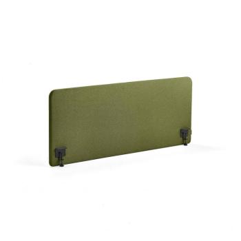 Stolový paraván ZONE, čierne svorky, 1600x650x36 mm, látka Hush, forest green obrázok