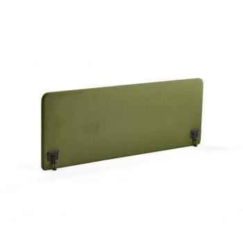 Stolový paraván ZONE, čierne svorky, 1800x650x36 mm, látka Hush, forest green obrázok