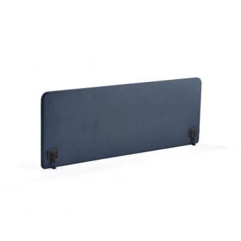 Stolový paraván ZONE, čierne svorky, 1800x650x36 mm, látka Hush, navy blue obrázok