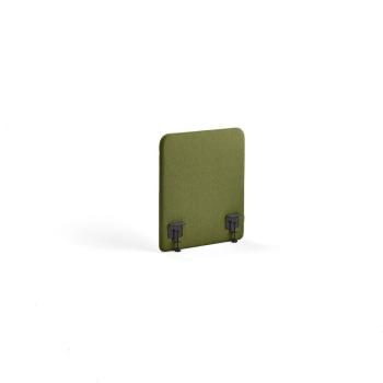 Stolový paraván ZONE, čierne svorky, 600x650x36 mm, látka Hush, forest green obrázok