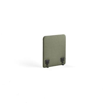 Stolový paraván ZONE, čierne svorky, 600x650x36 mm, látka Rivet, zelenomodrá obrázok
