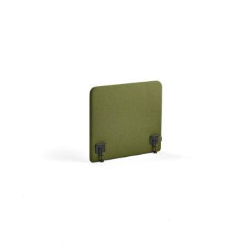 Stolový paraván ZONE, čierne svorky, 800x650x36 mm, látka Hush, forest green obrázok