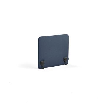Stolový paraván ZONE, čierne svorky, 800x650x36 mm, látka Hush, navy blue obrázok