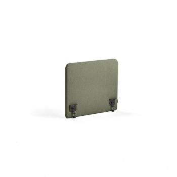 Stolový paraván ZONE, čierne svorky, 800x650x36 mm, látka Rivet, zelenomodrá obrázok
