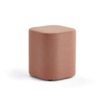 Taburet COMFY, vlnená tkanina, lososová ružová obrázok