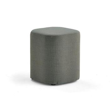 Taburet COMFY, vlnená tkanina, tyrkysovooranžová obrázok