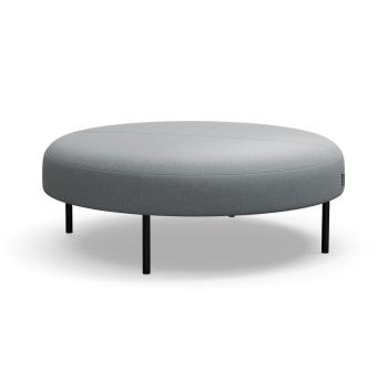 Taburet na nožičkách VARIETY, Ø 1200 mm, látka Pod CS, striebornošedá obrázok