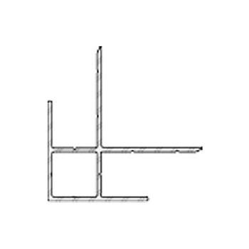 Univerzálny rohový hliníkový profil 9566, 50x50x3000 mm, TWINSON O-WALL hnedý profil obrázok