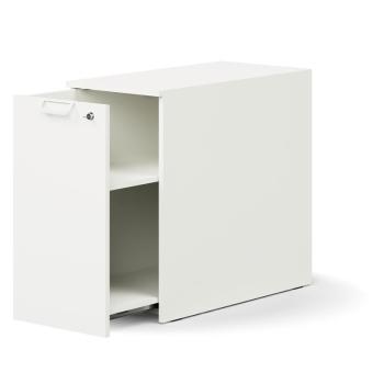 Uzamykateľná bočná skrinka QBUS, ľavá, 740x400x800 mm, biela obrázok