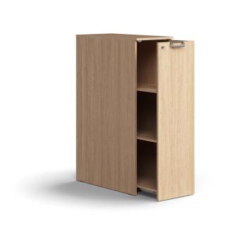 Uzamykateľná bočná skrinka QBUS, pravá, 1250x400x800 mm, dub obrázok