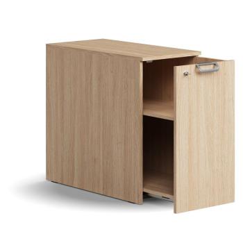 Uzamykateľná bočná skrinka QBUS, pravá, 740x400x800 mm, dub obrázok