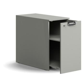 Uzamykateľná bočná skrinka QBUS, pravá, 740x400x800 mm, svetlošedá obrázok