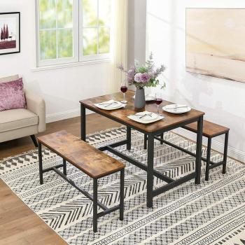 VASAGLE Lavica set 2 ks industriálny 108 x 50 x 32 cm obrázok