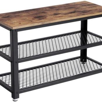 VASAGLE sedací botník industriálny 73x45 cm obrázok