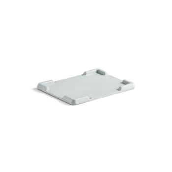 Veko na plastovú prepravku PRYCE, 400x300 mm, šedé obrázok