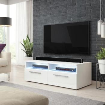 VIVALDI TV stolík BONN s LED osvetlením, biely obrázok
