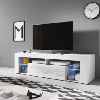VIVALDI TV stolík EVEREST 140, s LED osvetlením, biely obrázok
