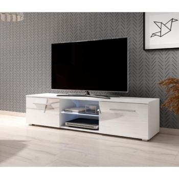 VIVALDI TV stolík MOON 140 biely, s LED osvetlením obrázok