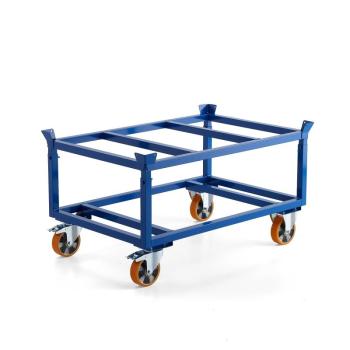 Vozík na Euro palety FRAME, nosnosť 1000 kg, PU kolieska, s brzdou obrázok