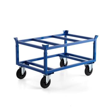 Vozík na Euro palety FRAME, nosnosť 500 kg, gumené kolieska, bez brzdy obrázok
