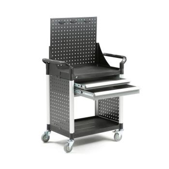 Vozík na náradie MOVE, s 2 zásuvkami + panel na náradie, 850x480x1345 mm obrázok