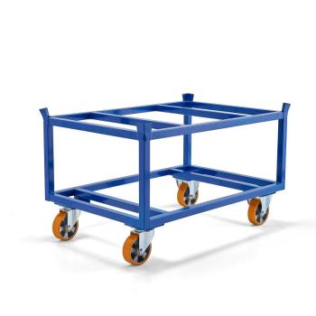 Vozík na palet FRAME, 1000 kg, Ø 160 mm PU kolieska, 1200x800x755 mm obrázok