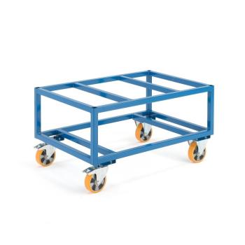 Vozík na palet OUTLINE, 1000 kg, Ø 160 mm PU kolieska, s brzdou, 1200x800x625 mm obrázok