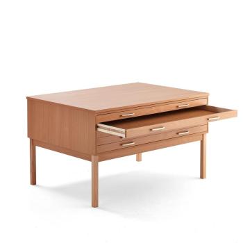 Výkresová skriňa SKETCH, 5 zásuviek, A0, bukový laminát obrázok