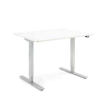 Výškovo nastaviteľný stôl FLEXUS, rovný, 1200x800 mm, biela obrázok