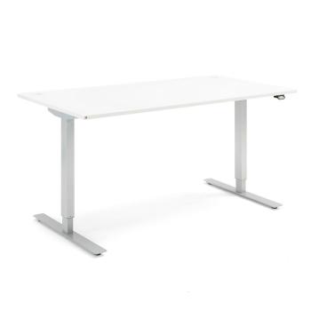 Výškovo nastaviteľný stôl FLEXUS, rovný, 1600x800 mm, biela obrázok