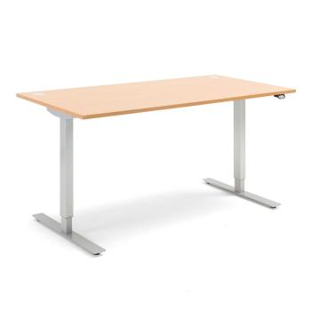 Výškovo nastaviteľný stôl FLEXUS, rovný, 1600x800 mm, buk obrázok