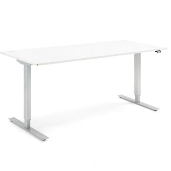 Výškovo nastaviteľný stôl FLEXUS, rovný, 1800x800 mm, biela obrázok