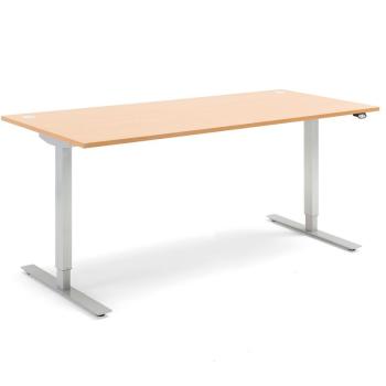 Výškovo nastaviteľný stôl FLEXUS, rovný, 1800x800 mm, buk obrázok