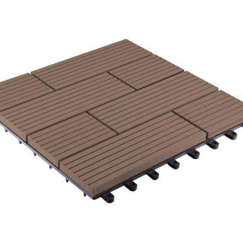 WPC zámková dlaždica doska (teak) 23 x 300 x 300 mm 23 × 300 × 300 mm obrázok