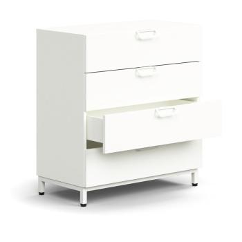 Zásuvkový kontajner QBUS, na nožičkách, 868x800x400 mm, biela obrázok