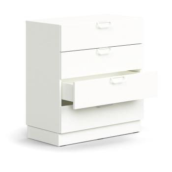 Zásuvkový kontajner QBUS, so soklom, 868x800x400 mm, biela obrázok