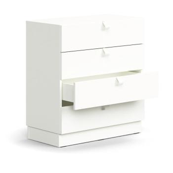 Zásuvkový kontajner QBUS, so soklom, s úchytkou, 868x800x400 mm, biela obrázok
