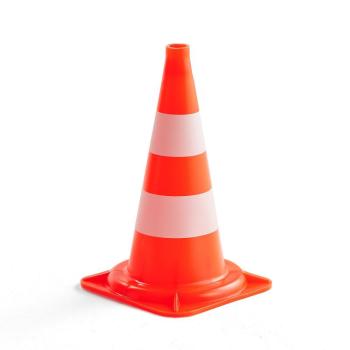 Značkovací kužeľ, V 500 mm, červená/biela obrázok