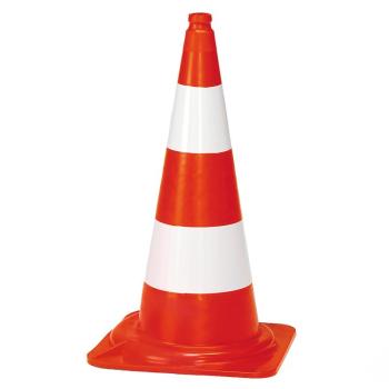 Značkovací kužeľ, V 750 mm, červená/biela obrázok