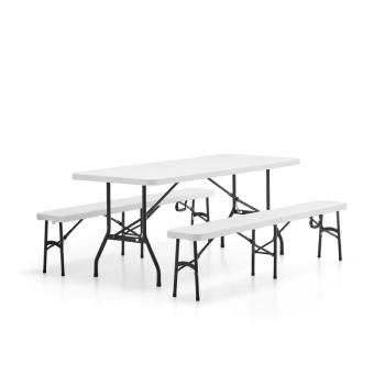 Zostava: 1 stôl 1830x760 mm + 2 skladacie lavice obrázok